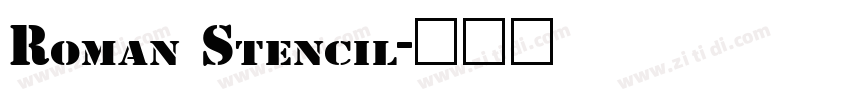 Roman Stencil字体转换